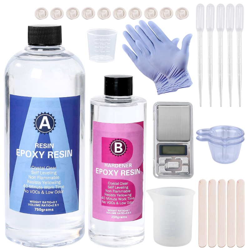 Epoxy Resin Ab - Kit de resina epóxi cristalina, mistura