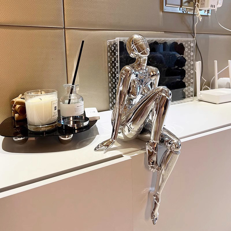 Resin Art Table Top - Escultura de Deusa Mecânica Futurista, Estatueta