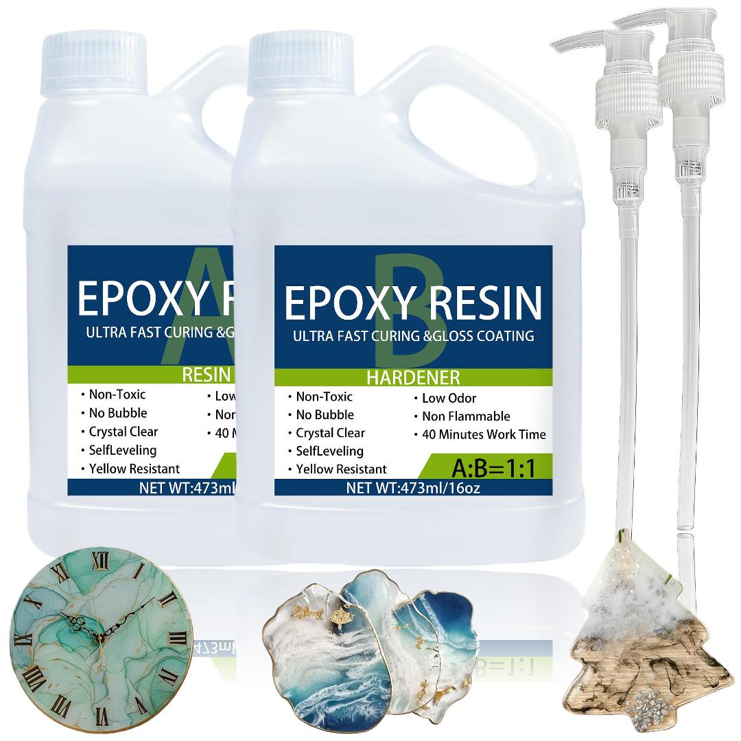 Resin Art Ratio - Kit de resina epóxi 32oz, forte,
