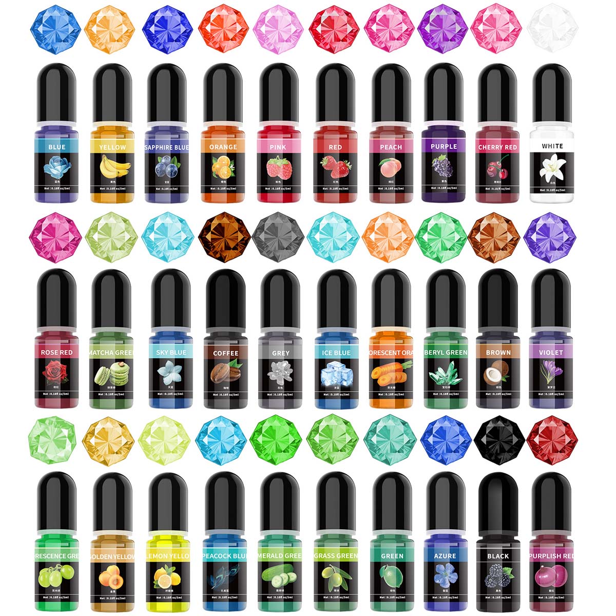 Epoxy Resin Ab - 5ml/garrafa pigmento de resina epóxi líquido
