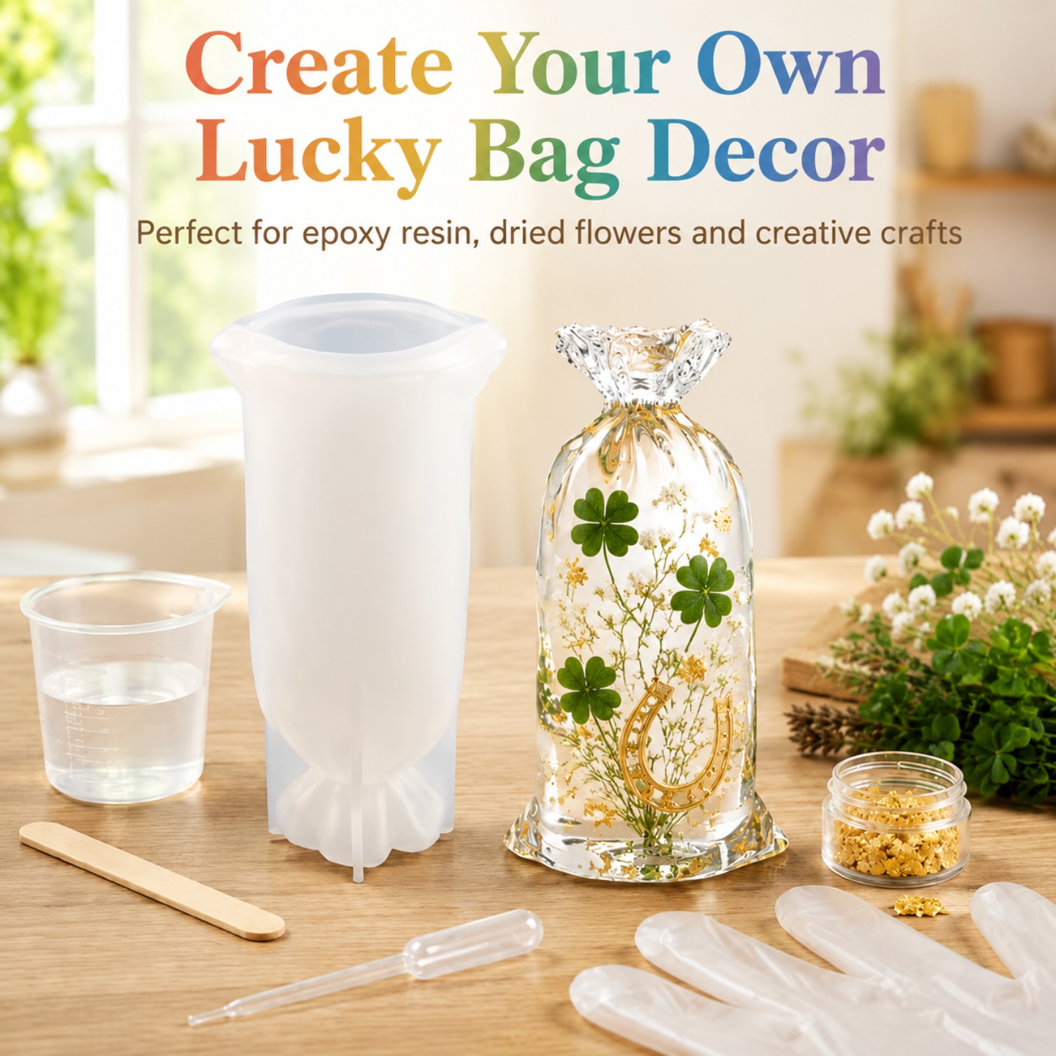 Resin Art Table - Moldes de Silicone para Resina Lucky