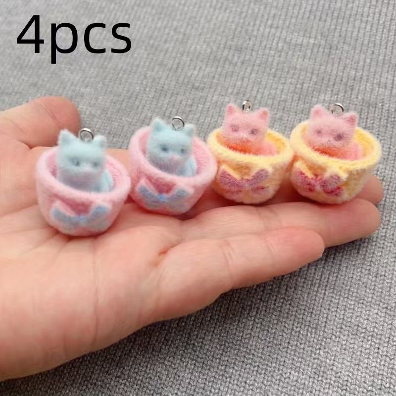 4 peças de pingente de gato em - Resin Art Box avaliação e preço