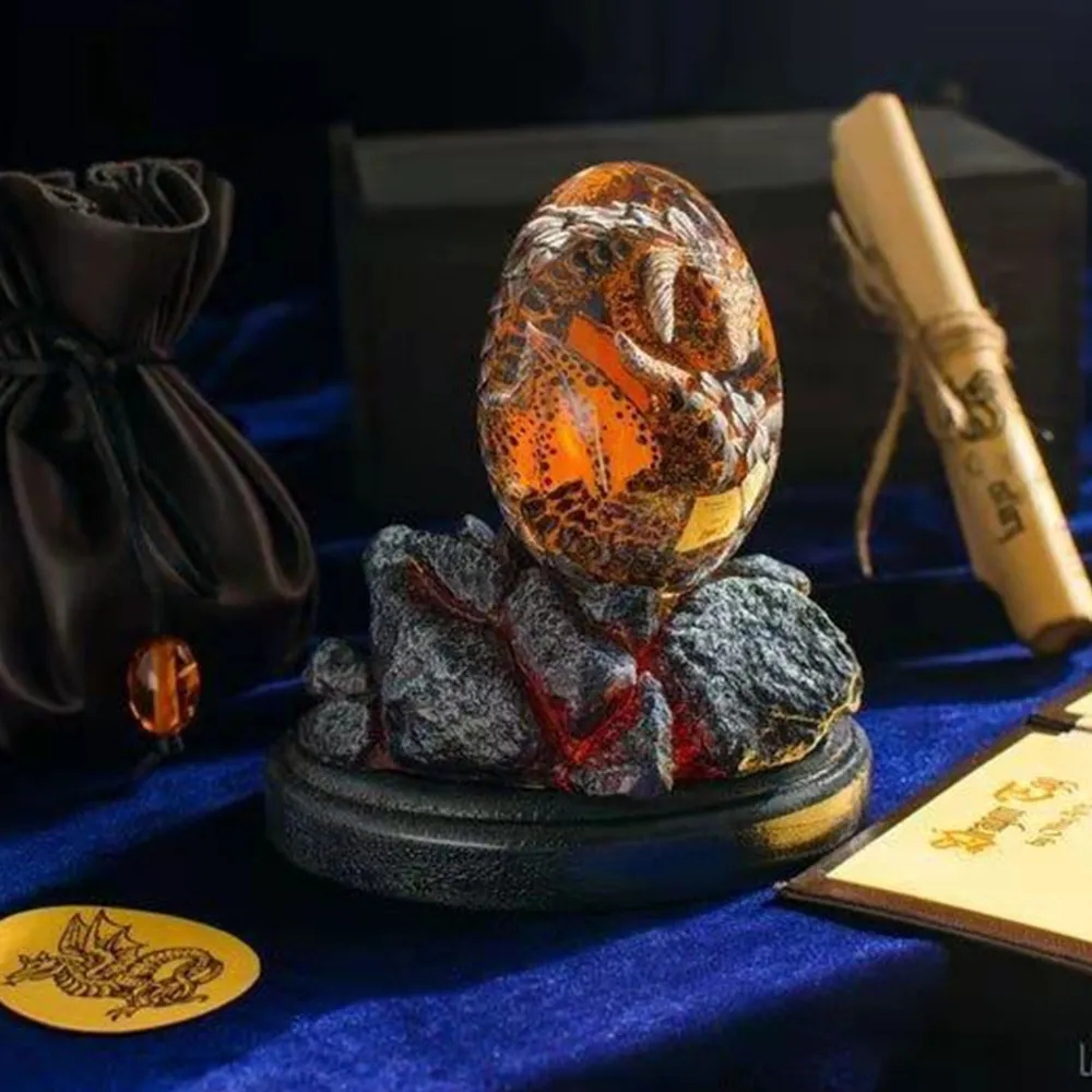 Lava dragão ovo estátua com ba - Resin Art Table Top avaliação e preço