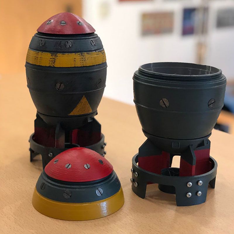 Nova mini nuke bomba caixa de  - Resin Art Table Top avaliação e preço