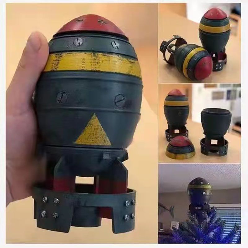 Nova mini nuke bomba caixa de  - Resin Art Table Top avaliação e preço