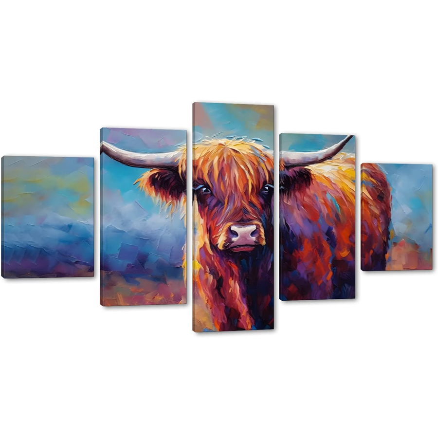 5 highland vaca imagens pintur - Resin Art Images avaliação e preço